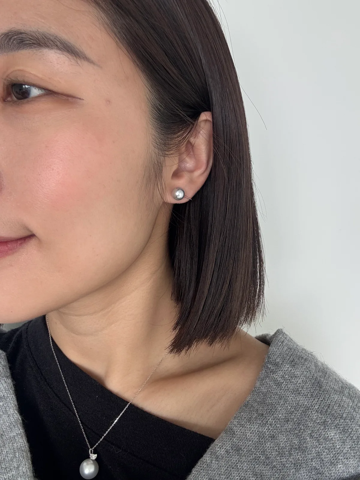 Lumie Signature - Akoya Blue Rose Ear Clip