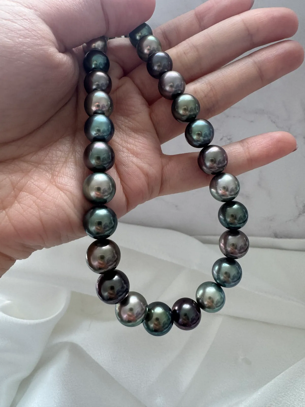 Eclipse Forever - Tahitian Full Strand Necklace (Certified)