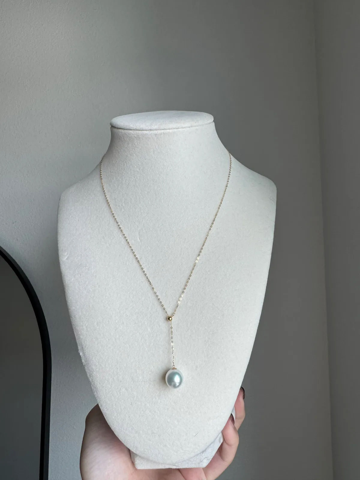 Soul Signature - South Sea Silver Blue Y-Drop Pendant