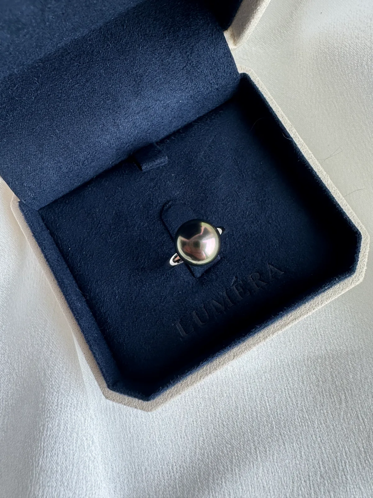 Eclipse Forever - Tahitian Peacock Green Ring